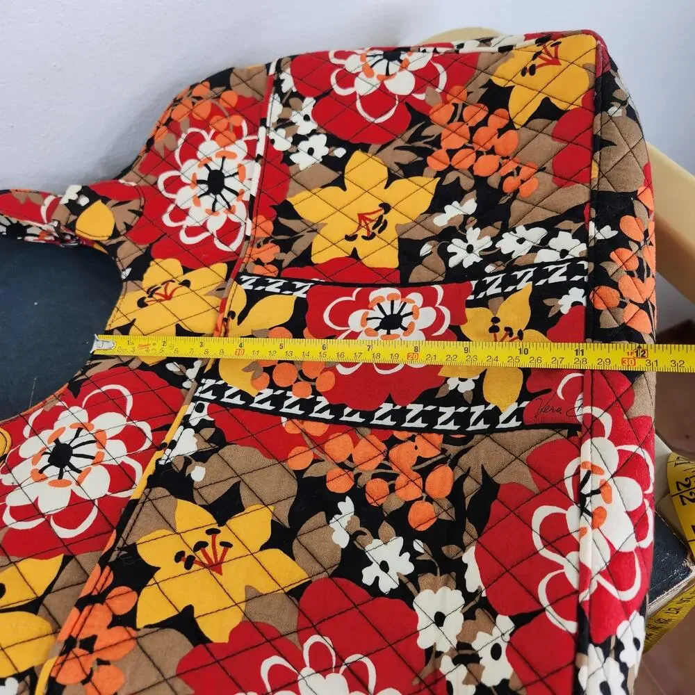 Vera Bradley Laptop Carryall Bittersweeat Floral Pattern Retired Houndstooth
